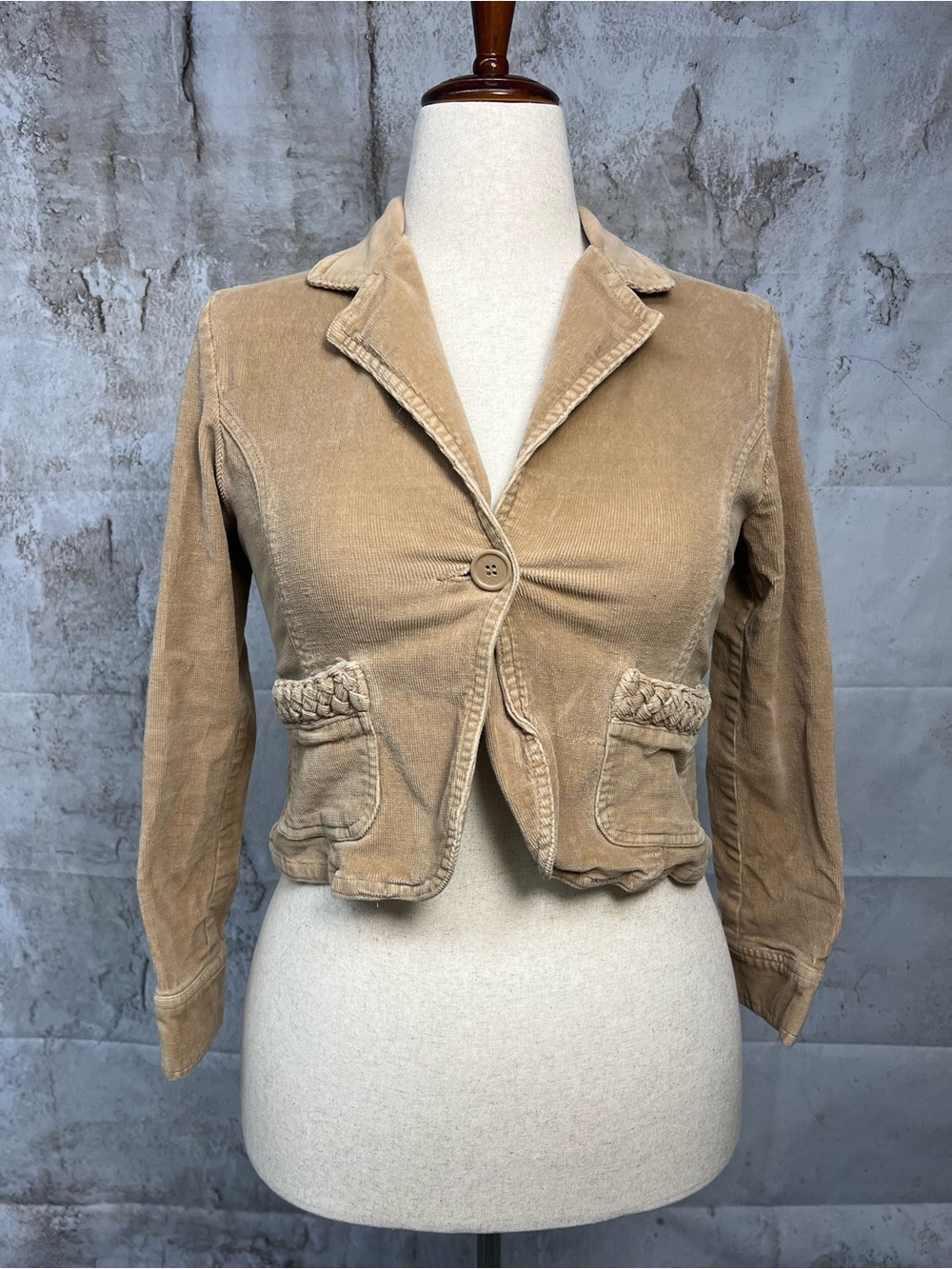 Star Tan Corduroy Cropped Jacket Earthy Granola Girl Shacket